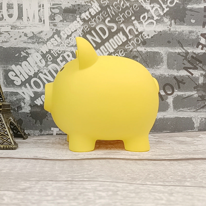 Cute Cartoon Rubber Piggy Bank for Kids Break-Resistant Savings Jar