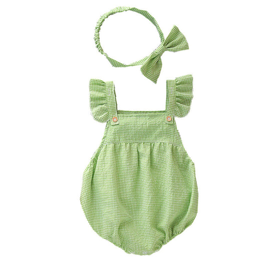 Cute Baby Triangular Romper for Girls, Newborn Princess Sleeveless Crawling Suit