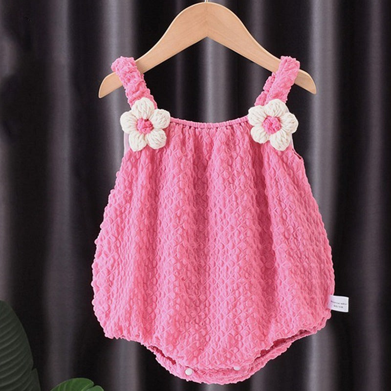 Romper Princess Style Baby Girl Triangular Bodysuit Newborn Child Sleeveless