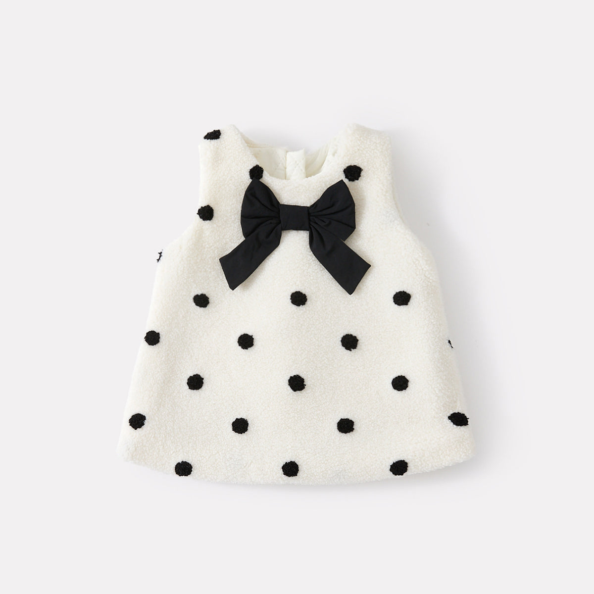 Fleece Lined Thickened Vest Dress Set with Fluffy Skirt and Bottoms Two-Piece Outfit