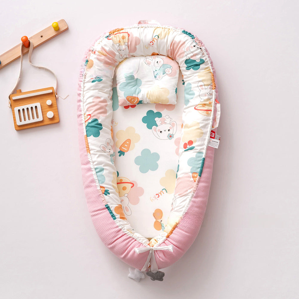 Removable and washable portable baby crib baby pillow travel crib