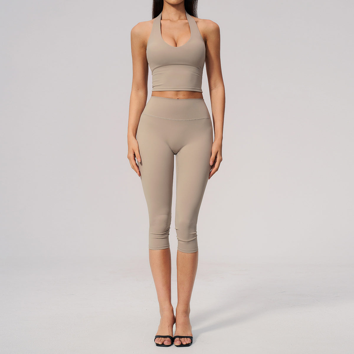Yoga Set for Women Quick-Dry High-Waisted Tummy-Control Breathable Fitness Running Outdoor Sport Set