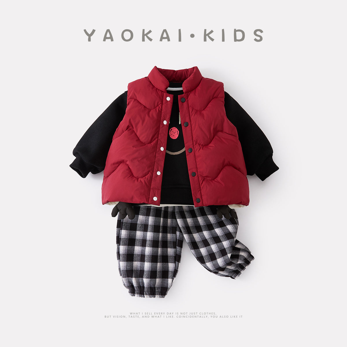 Thickened Vest Set for Toddlers and Babies, Boys' Outerwear with Fleece Hoodie and Pants