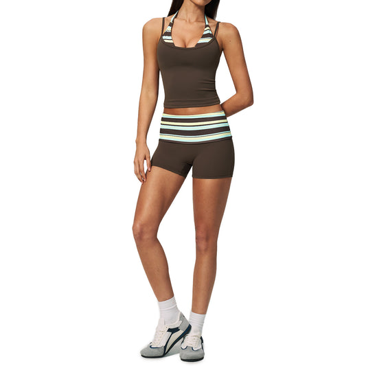 Sport Yoga Outfit Set for Women, Strapless Backless Design, Tummy Control, Butt Lifting, Running Quick-Dry Fitness Suit