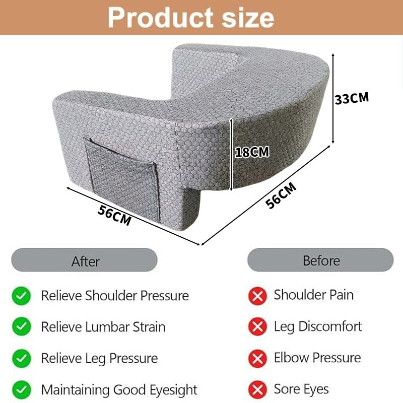 56*56*33CM Special table for reading on bed with knees resting on the pillow and for gaming with the game pillow