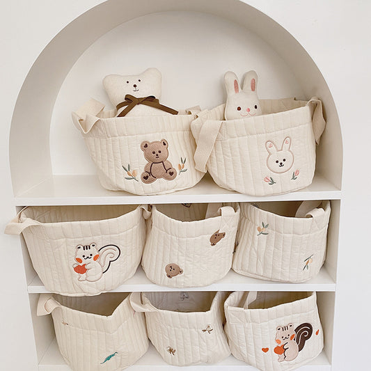 Baby Diaper Clothes Toy Organizer Bag Crib Storage Bag Multi-purpose Storage Basket