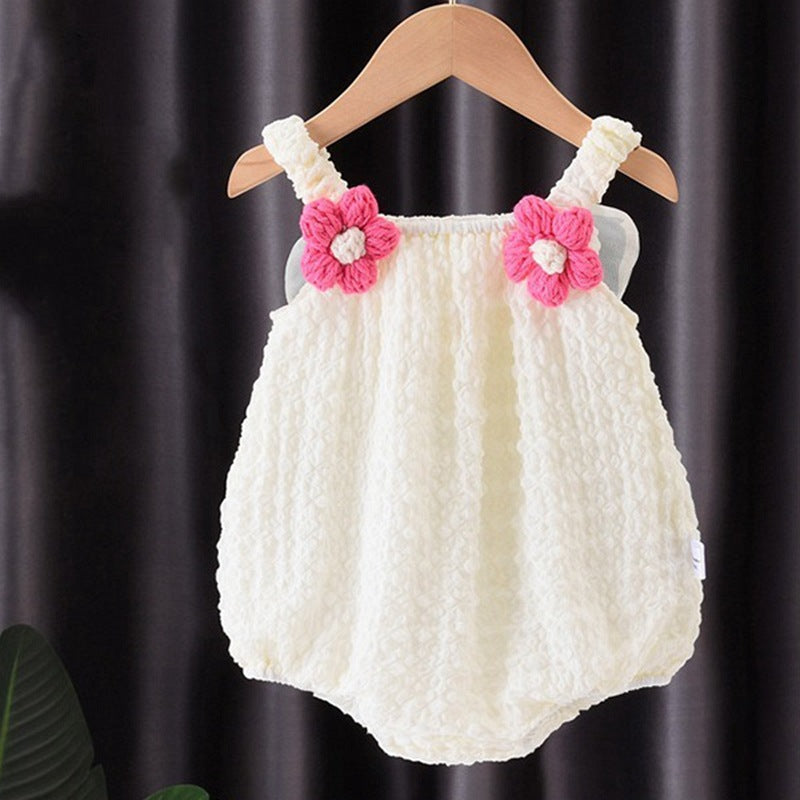 Romper Princess Style Baby Girl Triangular Bodysuit Newborn Child Sleeveless