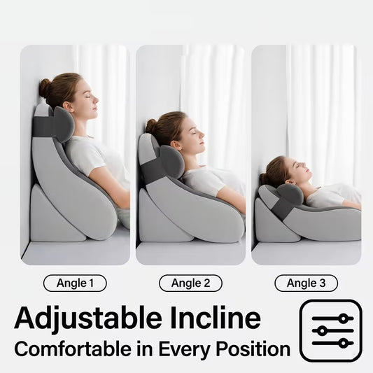Large Memory Foam Reading Pillow - Adjustable Bed Backrest for Gaming, TV, Work & Relaxation