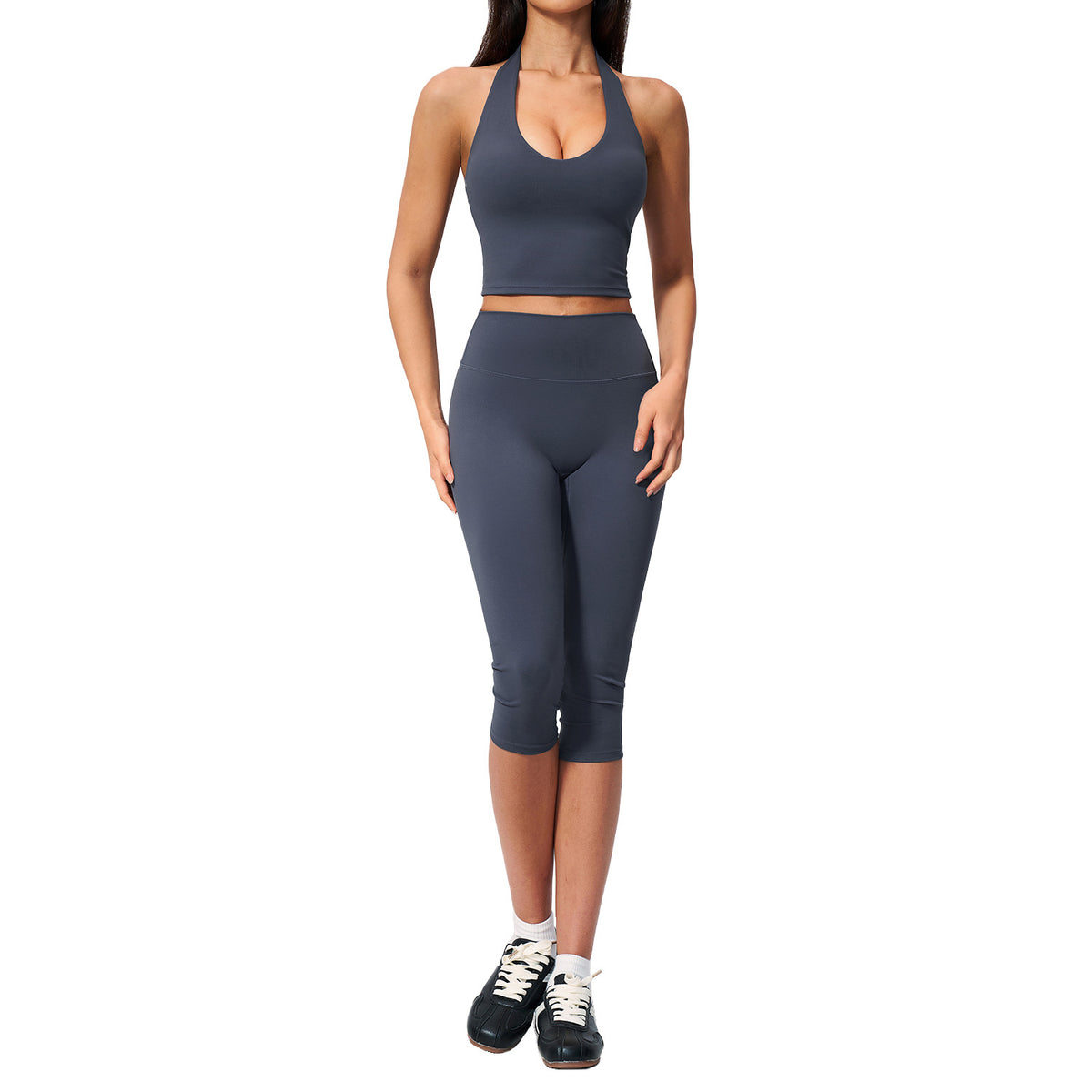 Yoga Set for Women Quick-Dry High-Waisted Tummy-Control Breathable Fitness Running Outdoor Sport Set