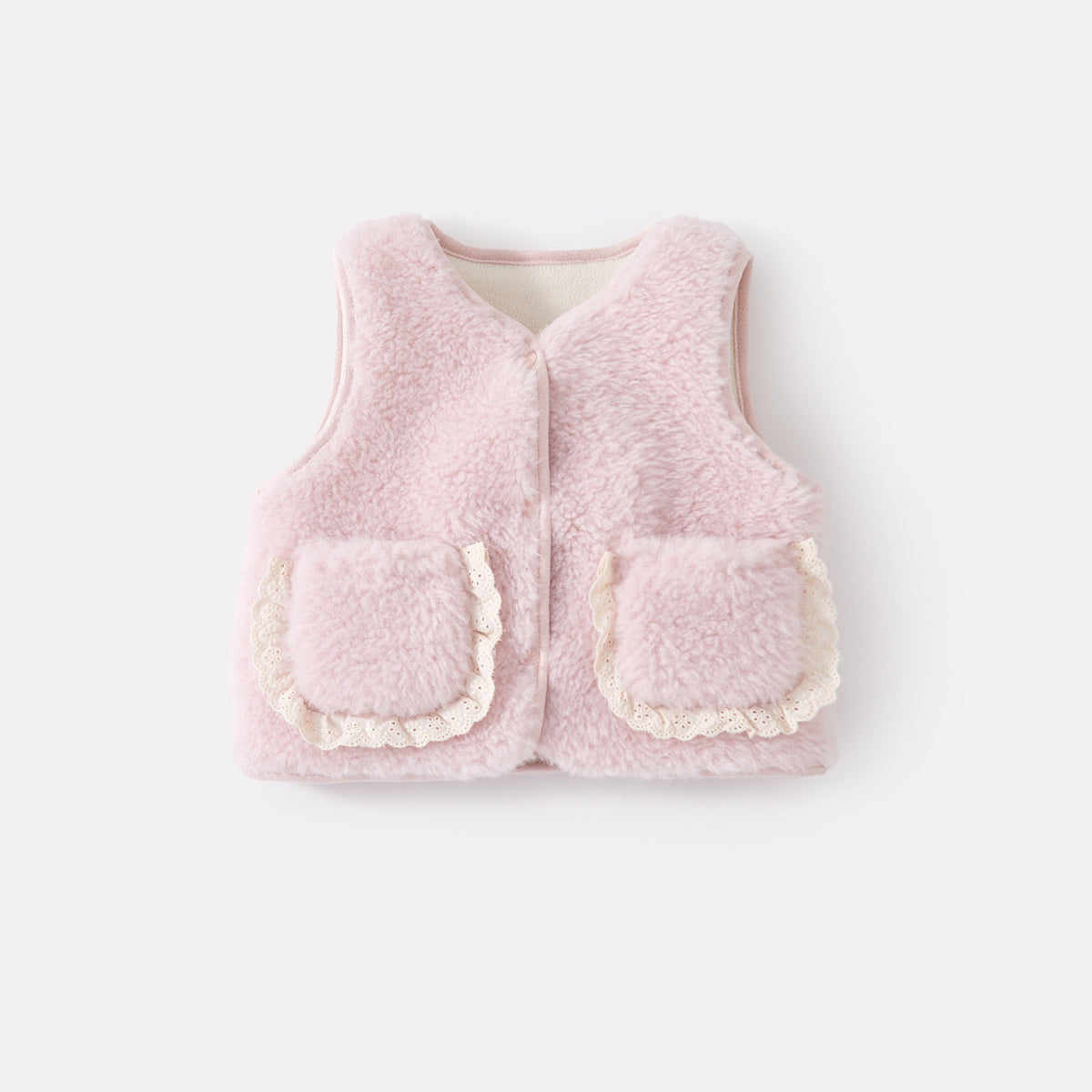 Fuzzy Outerwear Set for Baby Girls, Fleece Lined Cardigan with Bottoms and Flared Pants