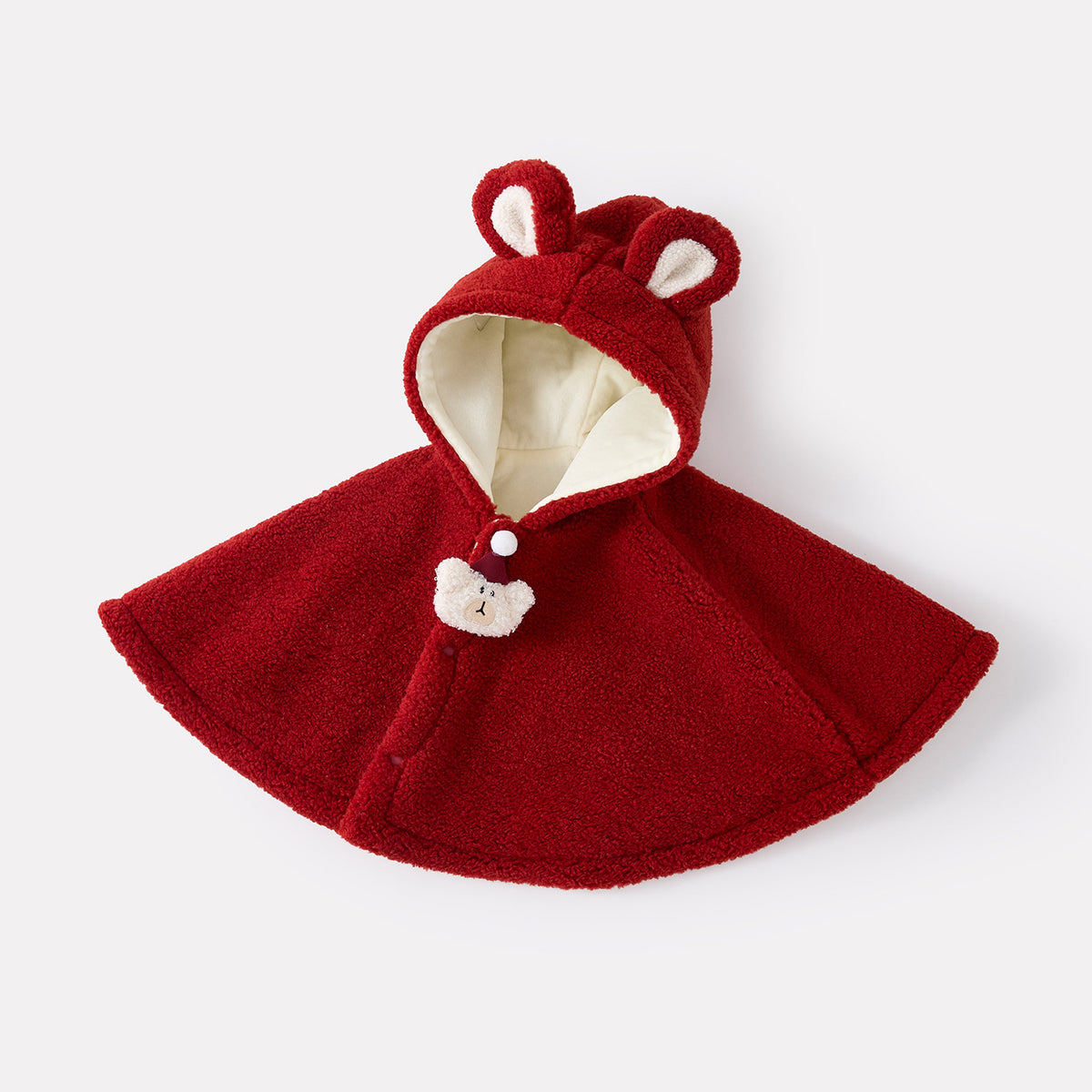 Poncho Coat for Baby Girls, Warm Thickened Winter Outerwear, Stylish and Versatile Cape Design