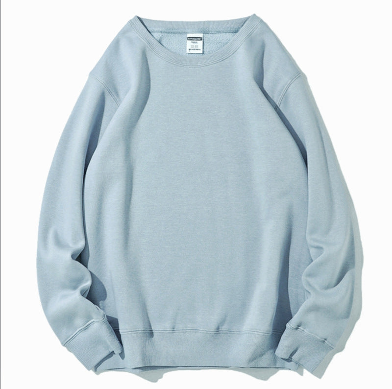 Sweatshirt Men's Round Neck Thicken Warm Outerwear Couple Style Long Sleeve