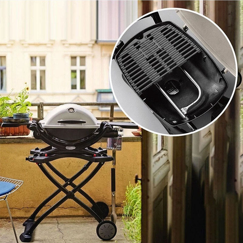 Weber 60040 Grill Burner Tube 304 Stainless Steel Replacement for Q100/Q1200 Series with 304 Stainless Steel Burner Box