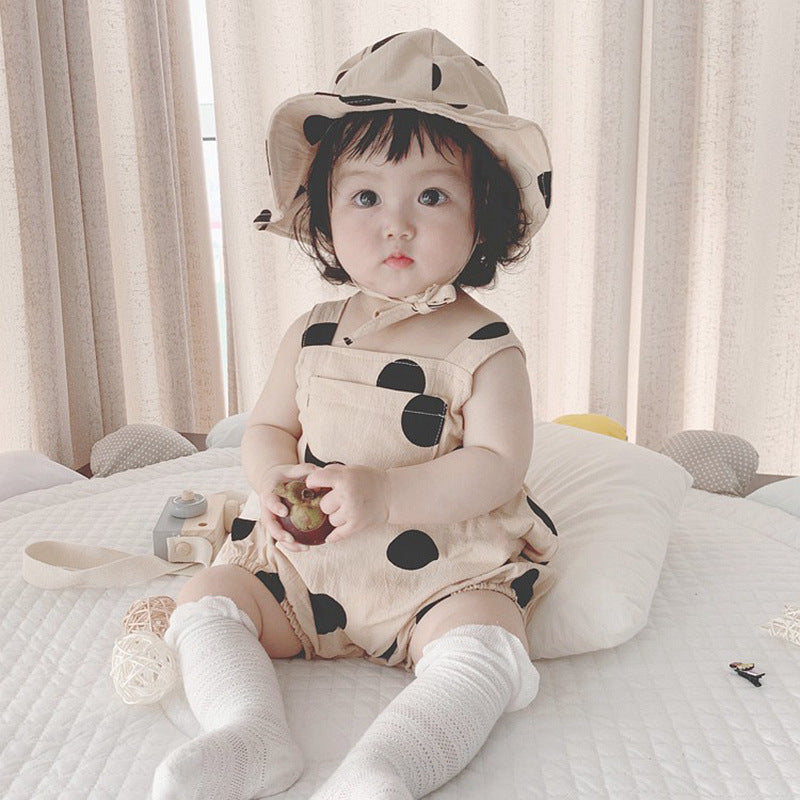 Baby Sleeveless Romper Onesie, Unisex Infant Triangular Bodysuit