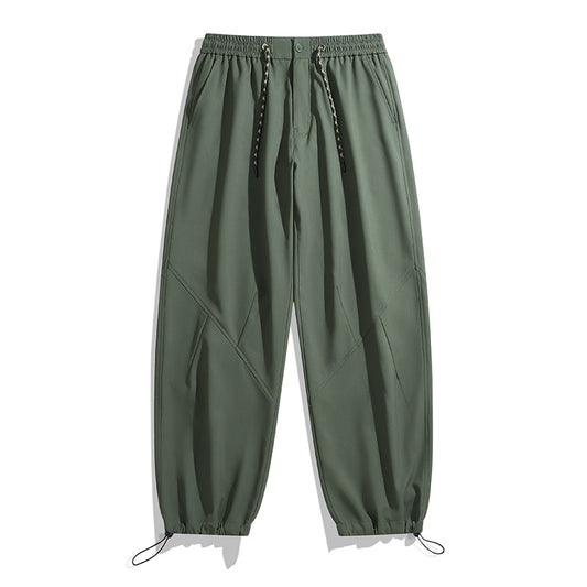 Casual Cargo Pants for Women and Men, Drawstring Waist